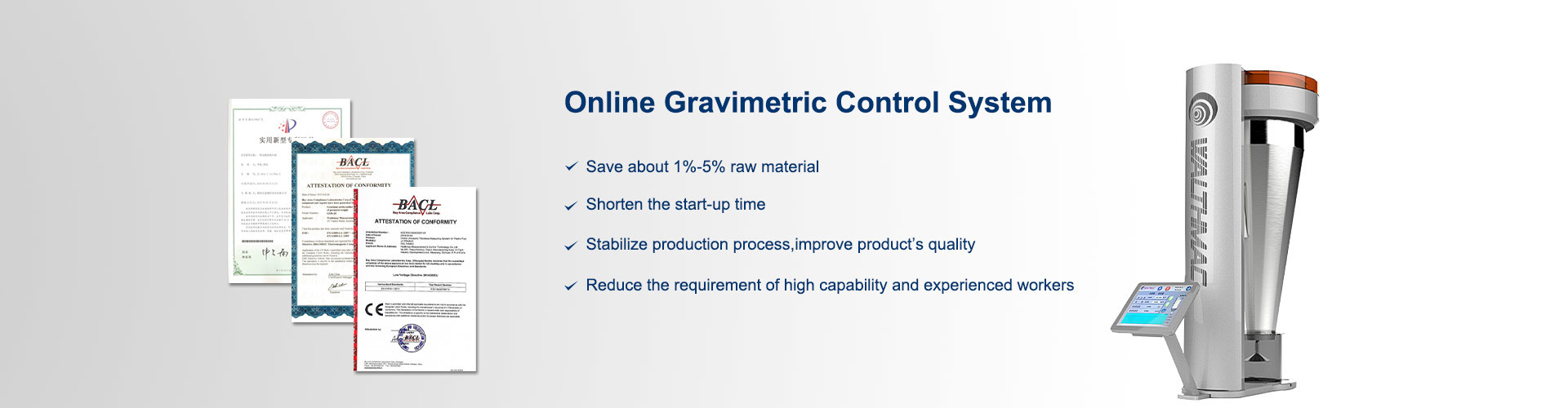 Qualità Sistema d'alimentazione gravimetrico fabbrica
